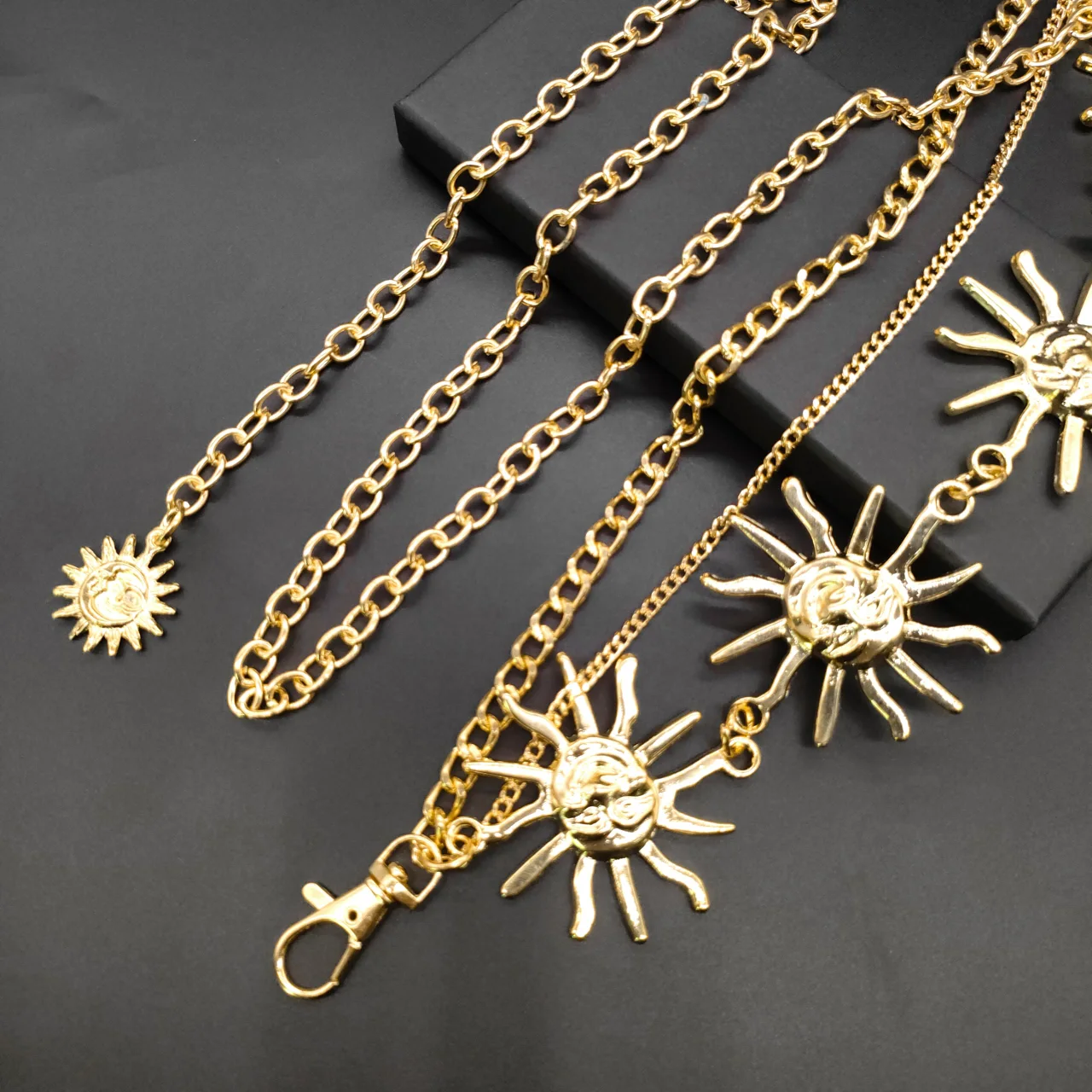 TORNITO Chunky Link Chain Belt, Sunflower Body Chain