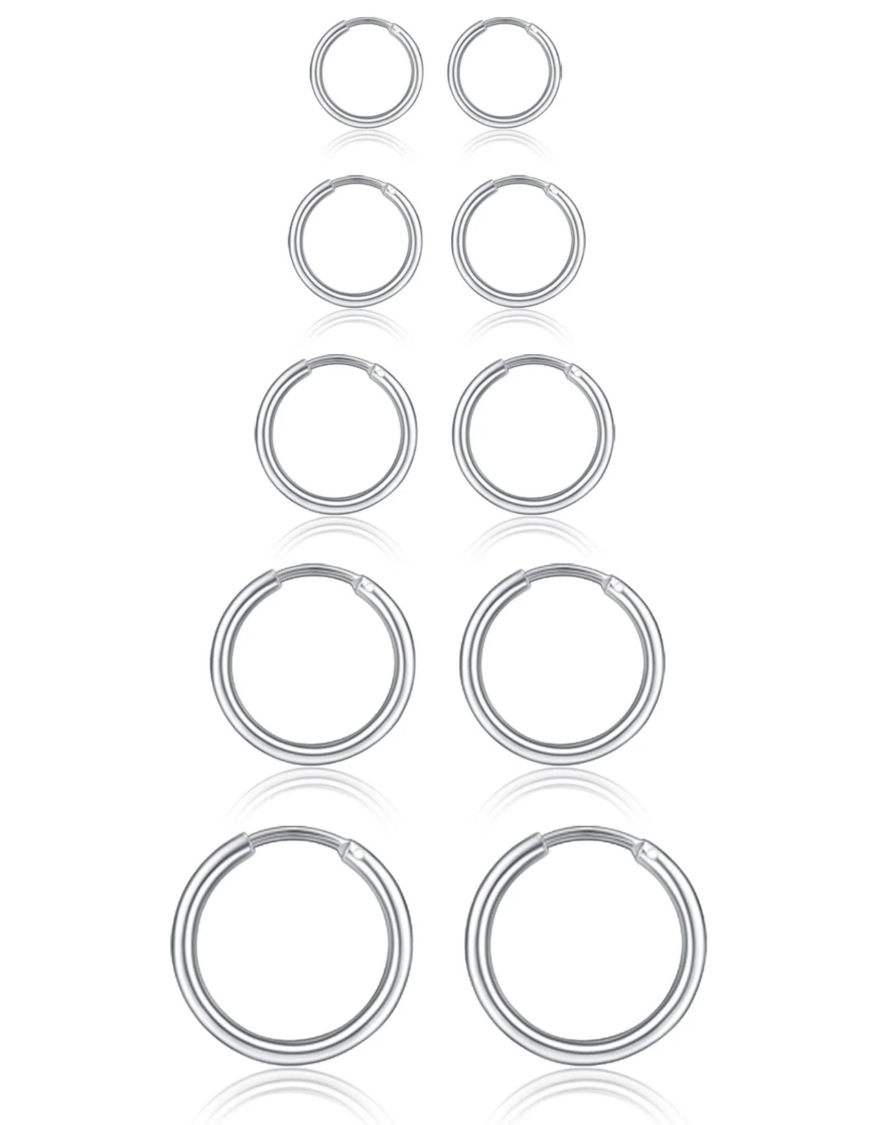 TORNITO Twisted Click Top Hoop Set