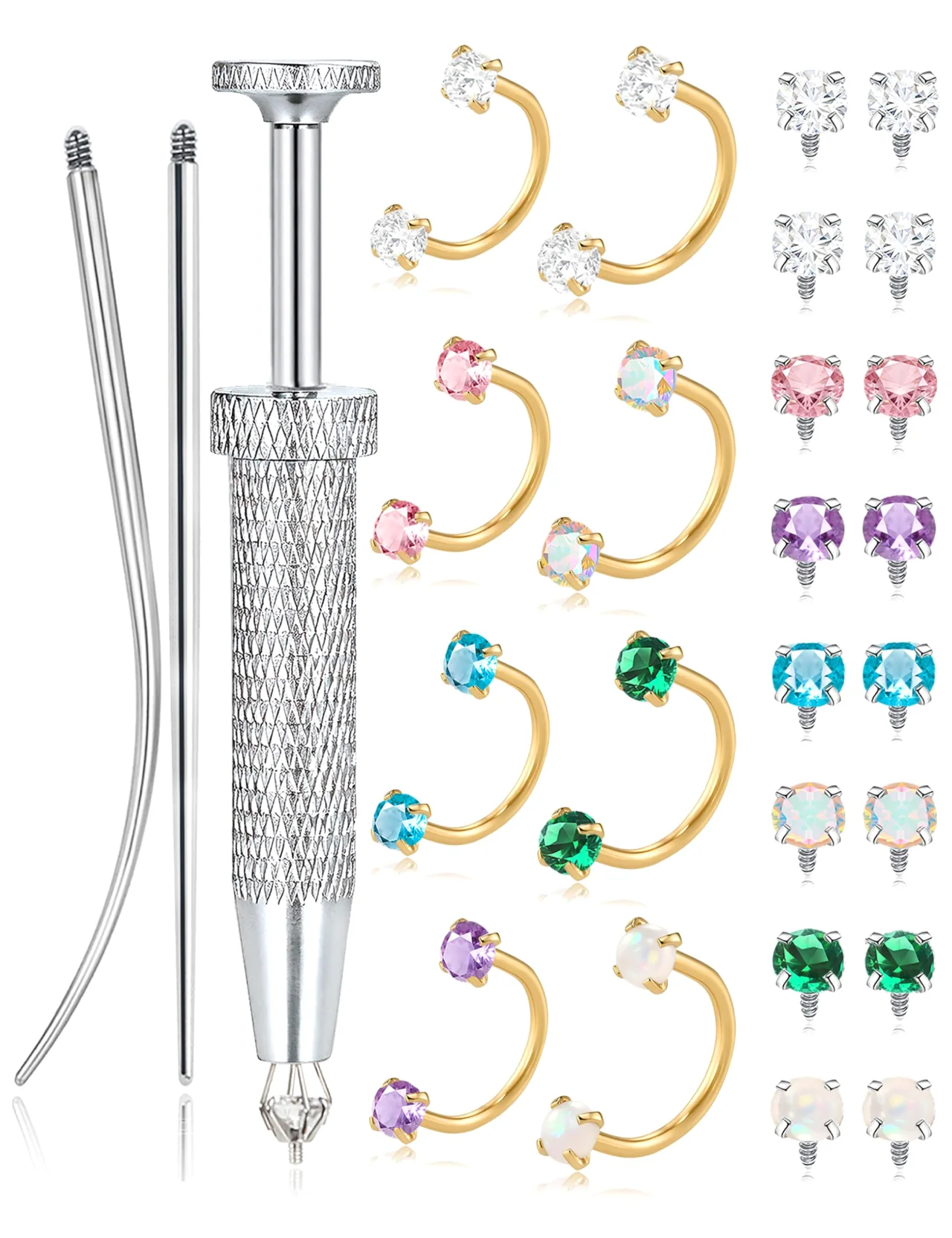 TORNITO Surgical Steel Horseshoe Rings, Gold