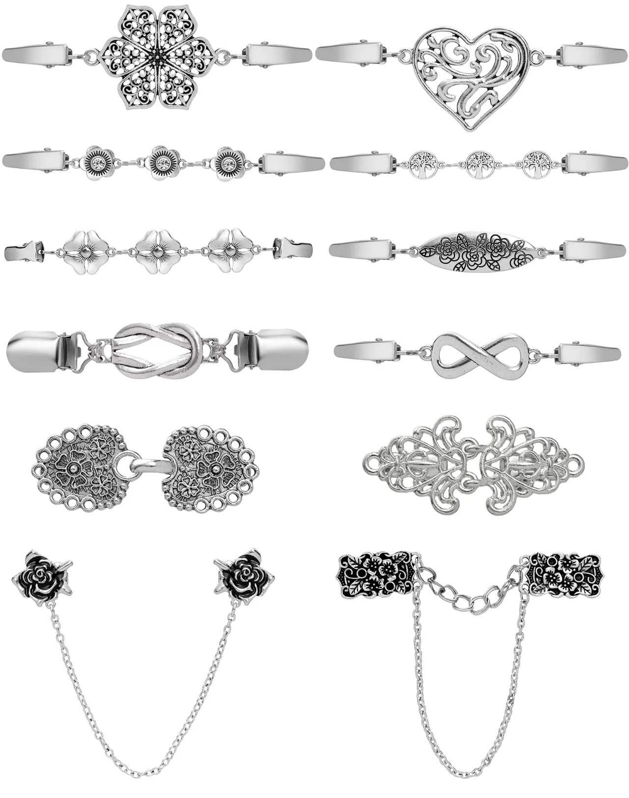 TORNITO Chain Sweater Clips, Style A