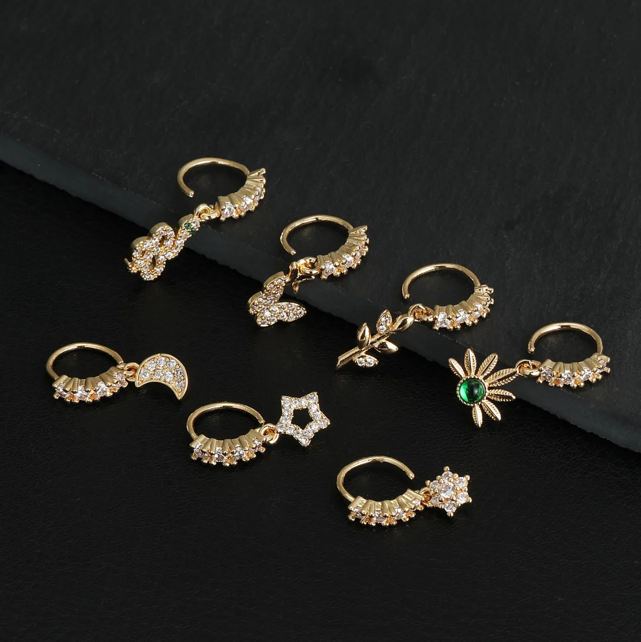 TORNITO Charm Hoop Collection, Gold