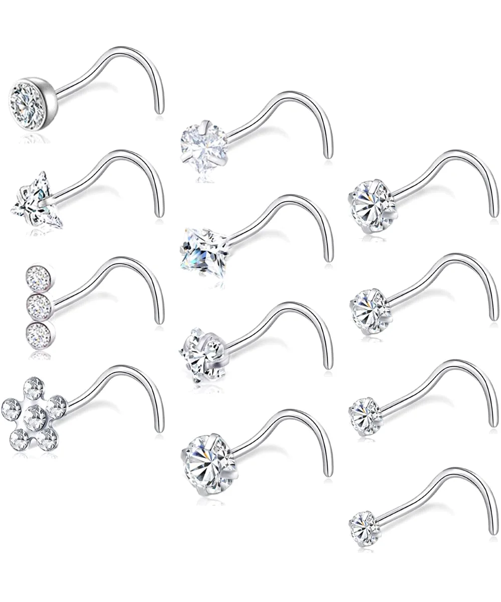 TORNITO Geometric Nose Stud Pack, Cool