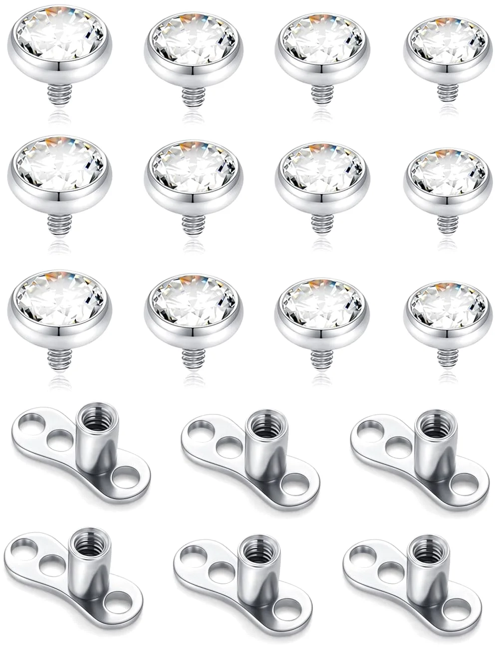 TORNITO CZ Dermal Tops, Sticky