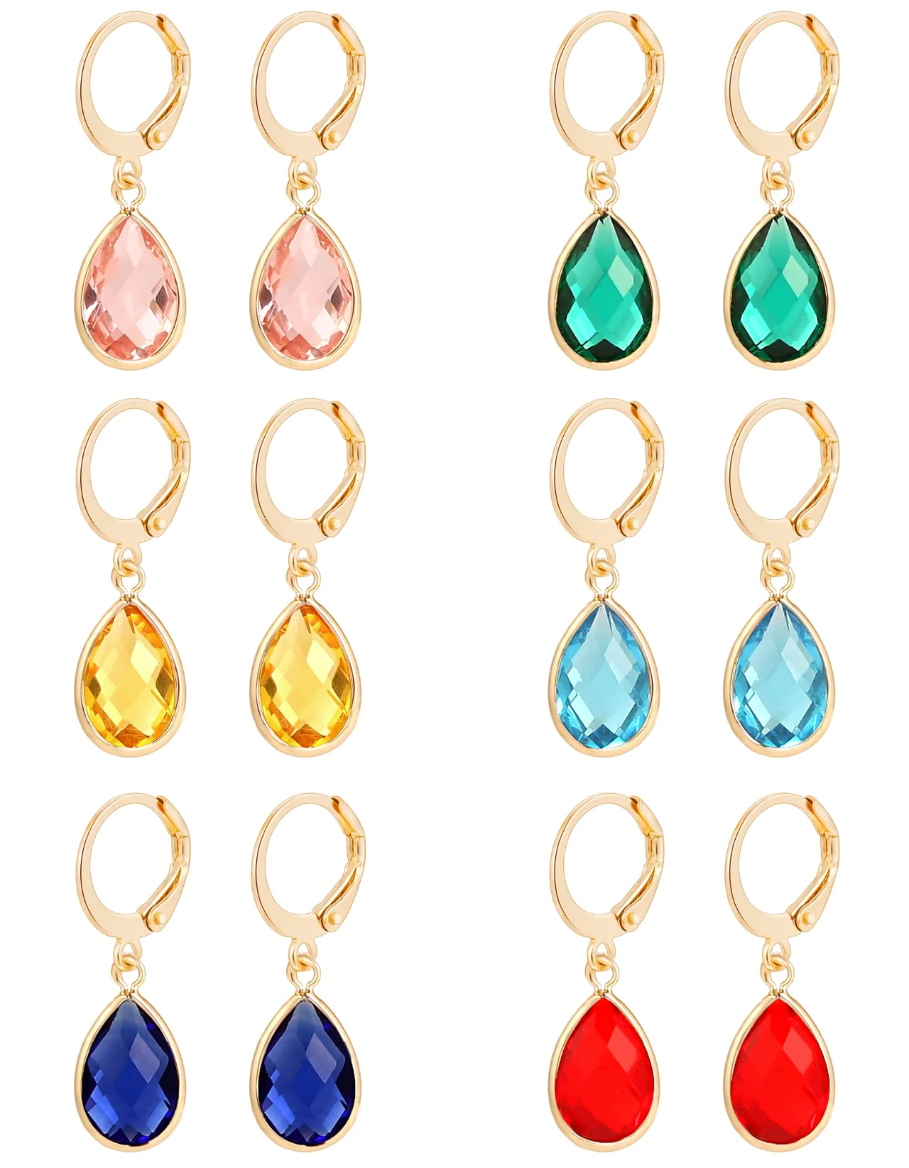 TORNITO Leverback Drop Earring Set, Tear Drop