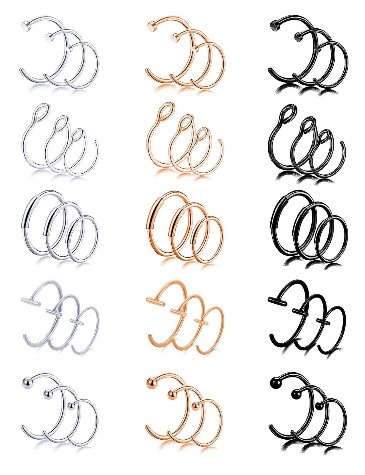 TORNITO Captive Bead Hoop Pack
