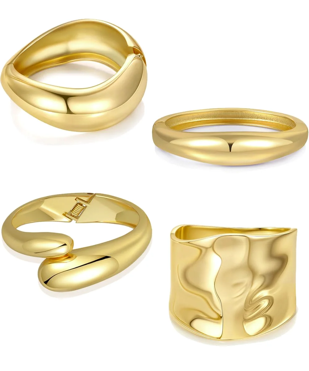 TORNITO Chunky Hinged Bangle Set, Bracelet1